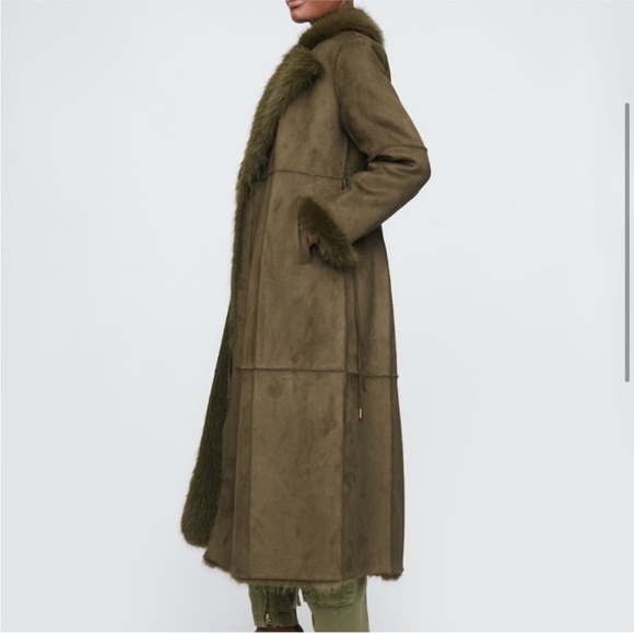 Gap × Cult Gaia Vegan Suede Wrap Coat - Picture 3 of 10